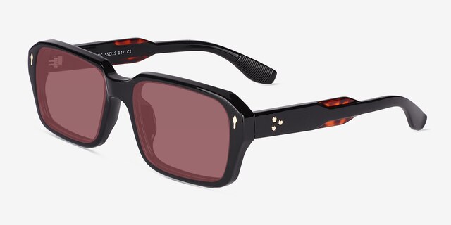 Sync Black PlasticSunglass Frames from EyeBuyDirect, Angle View