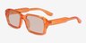 Sync Crystal Orange PlasticSunglass Frames from EyeBuyDirect, Angle View