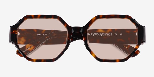 Mirror Écailles AcétateSoleil de Lunette de vue d'EyeBuyDirect, Vue Rapprochée