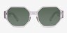 Mirror Clear Crystal AcetateSunglass Frames from EyeBuyDirect, Front View