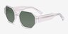 Mirror Clear Crystal AcetateSunglass Frames from EyeBuyDirect, Angle View