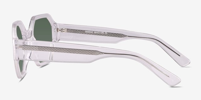 Mirror Clear Crystal AcetateSunglass Frames from EyeBuyDirect, Side View