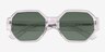 Mirror Clear Crystal AcetateSunglass Frames from EyeBuyDirect, Closed View