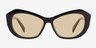 Cha Cha Solid Black AcetateSunglass Frames from EyeBuyDirect, Front View