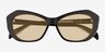Cha Cha Solid Black AcetateSunglass Frames from EyeBuyDirect, Closed View