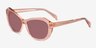 Cha Cha Translusant Peach AcetateSunglass Frames from EyeBuyDirect, Angle View