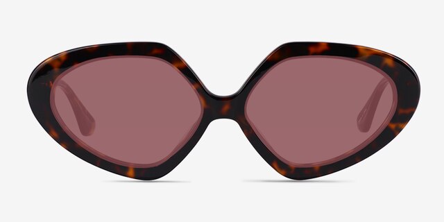 Glitz Tortoise AcetateSunglass Frames from EyeBuyDirect, Front View