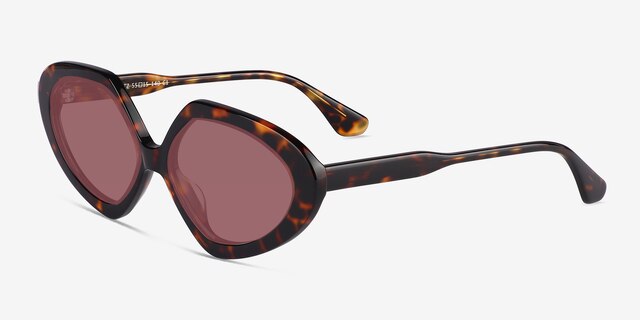 Glitz Tortoise AcetateSunglass Frames from EyeBuyDirect, Angle View