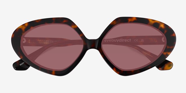 Glitz Tortoise AcetateSunglass Frames from EyeBuyDirect, Closed View