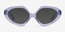 Glitz Crystal Blue AcetateSunglass Frames from EyeBuyDirect, Front View
