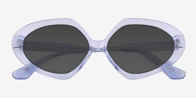 Glitz Crystal Blue AcetateSunglass Frames from EyeBuyDirect, Closed View