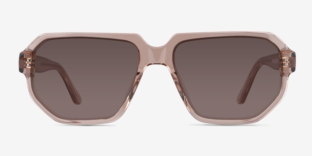 Giorgio Crystal Brown AcetateSunglass Frames from EyeBuyDirect, Front View