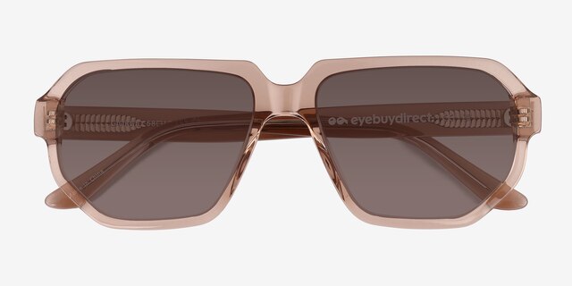 Giorgio Crystal Brown AcetateSunglass Frames from EyeBuyDirect, Closed View