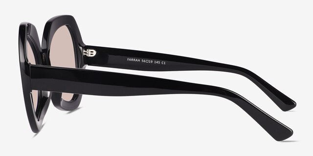 Farrah Black AcetateSunglass Frames from EyeBuyDirect, Side View