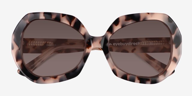 Farrah Ivory Tortoise AcetateSunglass Frames from EyeBuyDirect, Closed View