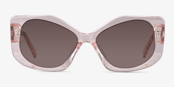 Discotheque - Cat Eye Crystal Champagne Frame Sunglasses For Women ...
