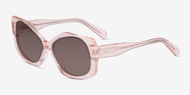 Discotheque Crystal Champagne AcetateSunglass Frames from EyeBuyDirect, Angle View