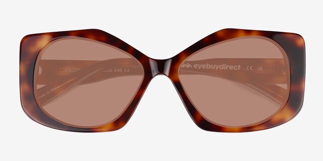Discotheque Tortoise AcetateSunglass Frames from EyeBuyDirect, Closed View