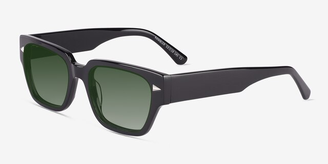 Rambler Black AcetateSunglass Frames from EyeBuyDirect, Angle View