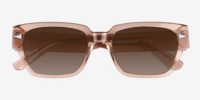 Rambler Crystal Brown AcetateSunglass Frames from EyeBuyDirect, Closed View
