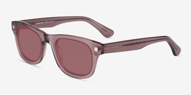 Starboard Light Brown AcetateSunglass Frames from EyeBuyDirect, Angle View