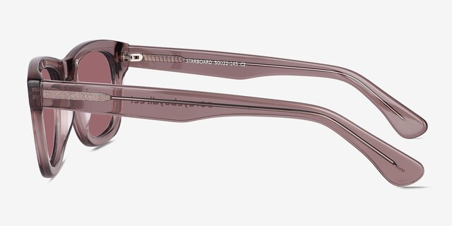 Starboard Light Brown AcetateSunglass Frames from EyeBuyDirect, Side View