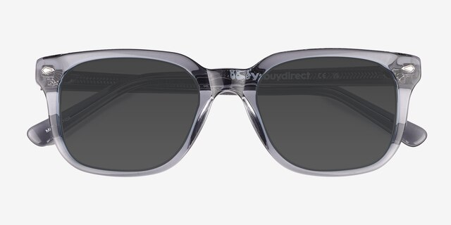 Rugby Crystal Blue Gray AcetateSunglass Frames from EyeBuyDirect, Closed View