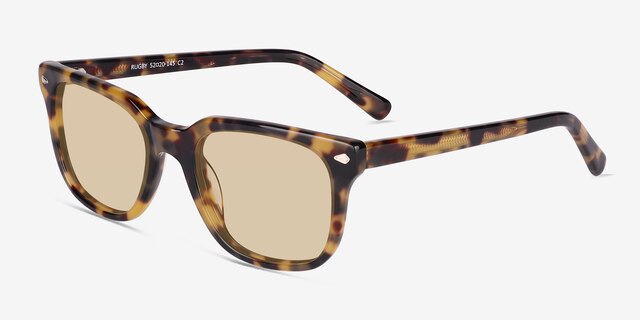 Rugby Spotty Tortoise AcetateSunglass Frames from EyeBuyDirect, Angle View