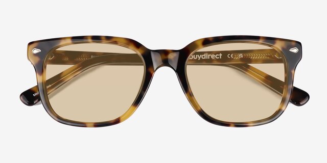 Rugby Spotty Tortoise AcetateSunglass Frames from EyeBuyDirect, Closed View