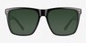 Leisure Solid Black PlasticSunglass Frames from EyeBuyDirect, Front View