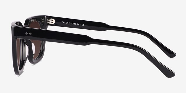 Tailor Black AcetateSunglass Frames from EyeBuyDirect, Side View
