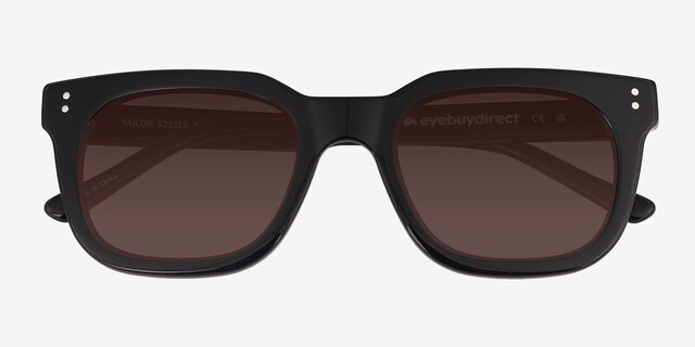 Tailor Black AcetateSunglass Frames from EyeBuyDirect, Closed View
