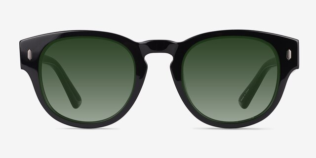 Bixby Black AcetateSunglass Frames from EyeBuyDirect, Front View