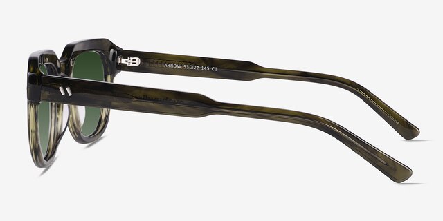 Arrow Khaki AcetateSunglass Frames from EyeBuyDirect, Side View