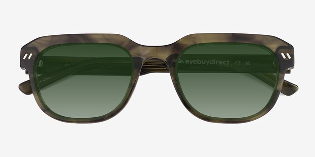 Arrow Khaki AcetateSunglass Frames from EyeBuyDirect, Closed View