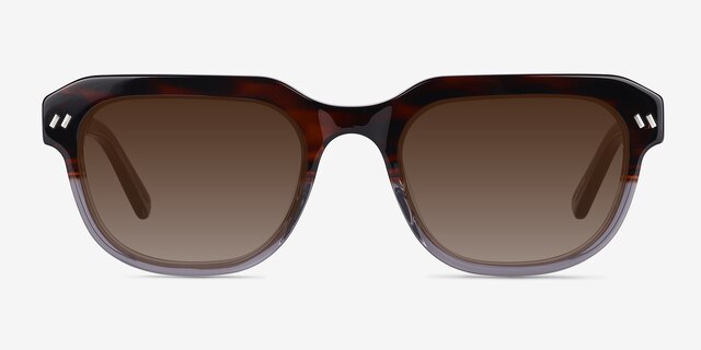 Arrow Tortoise Crystal Gray AcetateSunglass Frames from EyeBuyDirect, Front View