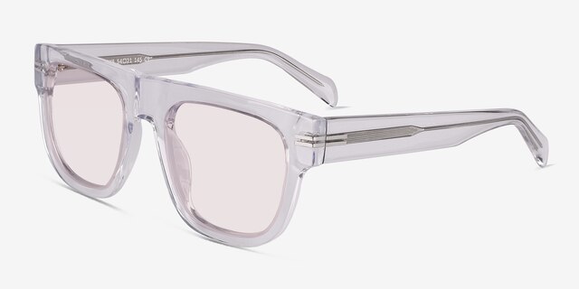 Books Clear Crystal AcétateSoleil de Lunette de vue d'EyeBuyDirect, Vue d'Angle