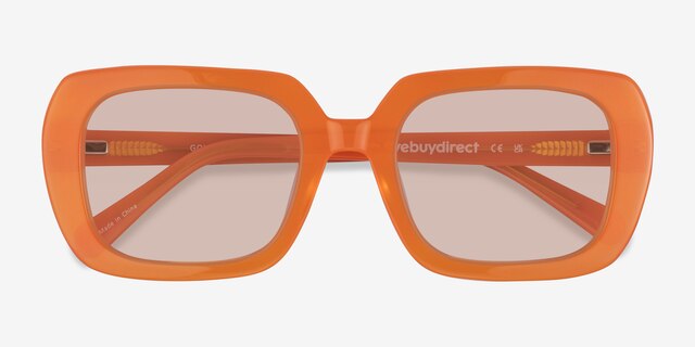 Gouache Milky Orange Flower AcetateSunglass Frames from EyeBuyDirect, Closed View