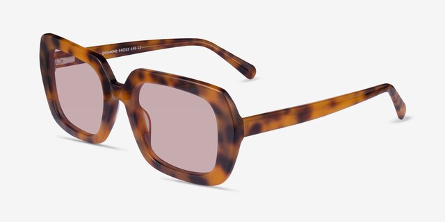 Gouache Tortoise AcetateSunglass Frames from EyeBuyDirect, Angle View