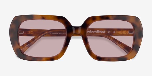 Gouache Tortoise AcetateSunglass Frames from EyeBuyDirect, Closed View