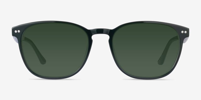 Graffiti Solid Dark Green AcetateSunglass Frames from EyeBuyDirect, Front View