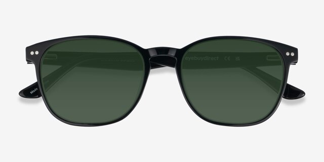 Graffiti Solid Dark Green AcetateSunglass Frames from EyeBuyDirect, Closed View