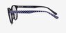 Stucco Black Purple Check AcetateSunglass Frames from EyeBuyDirect, Side View