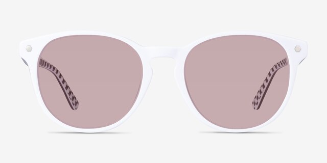 Stucco Solid White AcetateSunglass Frames from EyeBuyDirect, Front View