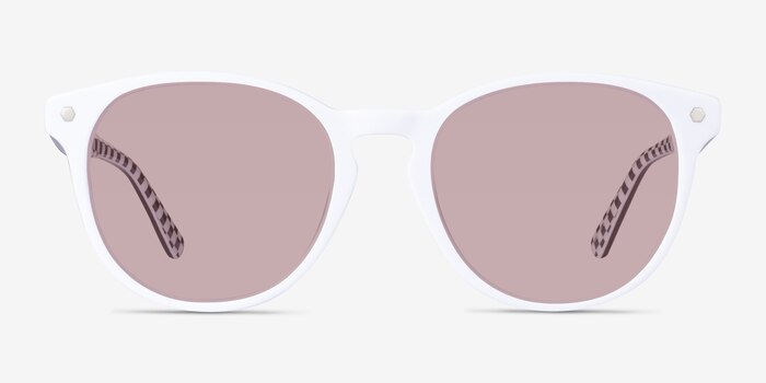 Stucco Solid White Acetate Sunglass Frames from EyeBuyDirect