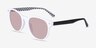 Stucco Solid White AcetateSunglass Frames from EyeBuyDirect, Angle View