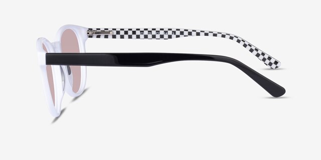 Stucco Solid White AcetateSunglass Frames from EyeBuyDirect, Side View