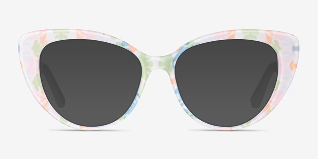 Gallery Floral Milky Nude AcetateSunglass Frames from EyeBuyDirect, Front View