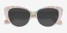 Gallery Floral Milky Nude AcetateSunglass Frames from EyeBuyDirect, Closed View