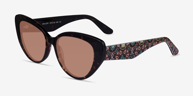 Gallery Tortoise AcetateSunglass Frames from EyeBuyDirect, Angle View